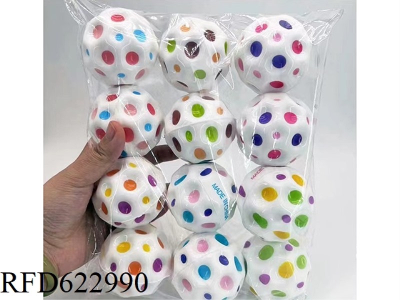 6.3CM WHITE DOT HOLES 12 BALLS