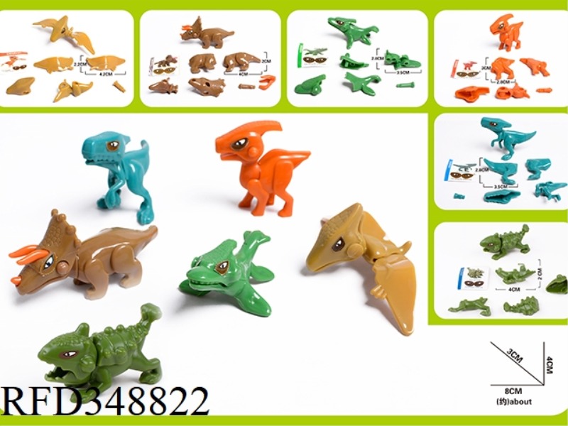5 ASSEMBLED DINOSAURS