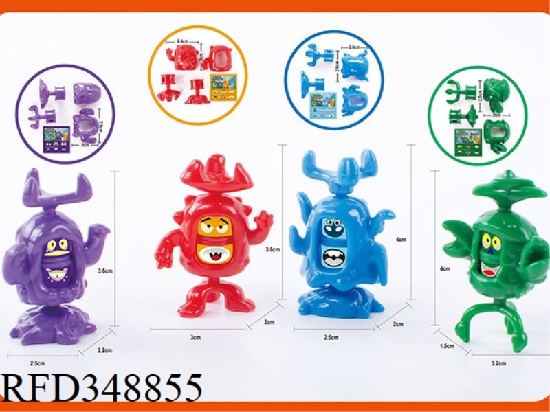 4 MONSTER FACES
