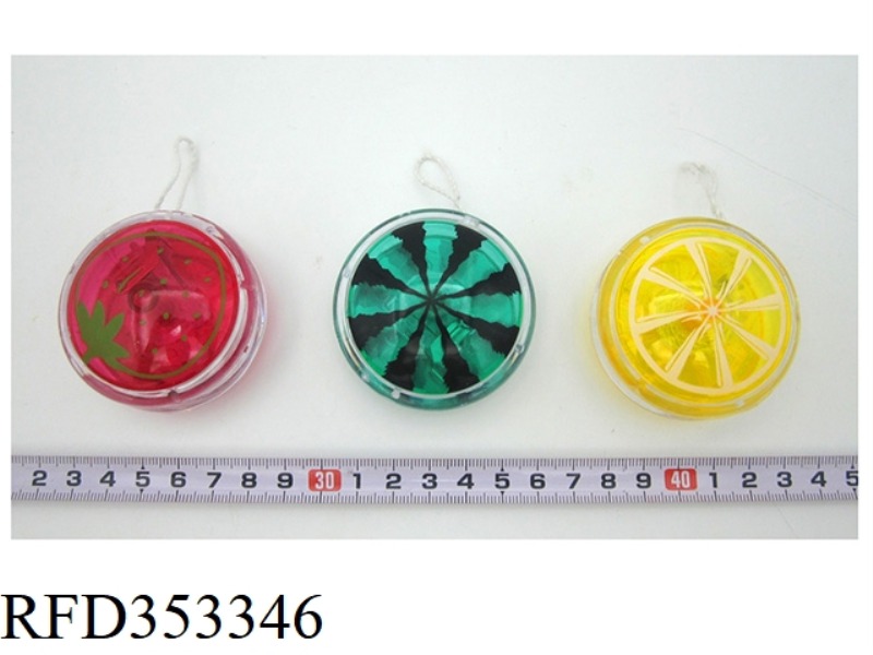 FLASHING FRUIT YO-YO DIAMETER 5.5CM (3 TYPES MIXED)