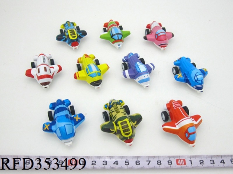 PULL BACK PLANE WITH PVC PRINTED SHELL (10 TYPES ASSORTED)