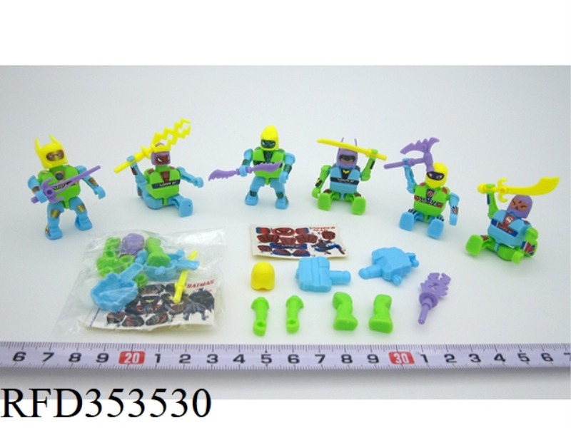 ASSEMBLE THE KING OF GLORY HEROES WITH WEAPONS (6 TYPES ASSORTED)
