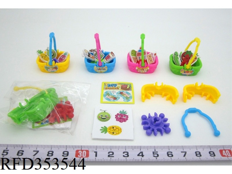 ASSEMBLED CARTOON FRUIT BASKET