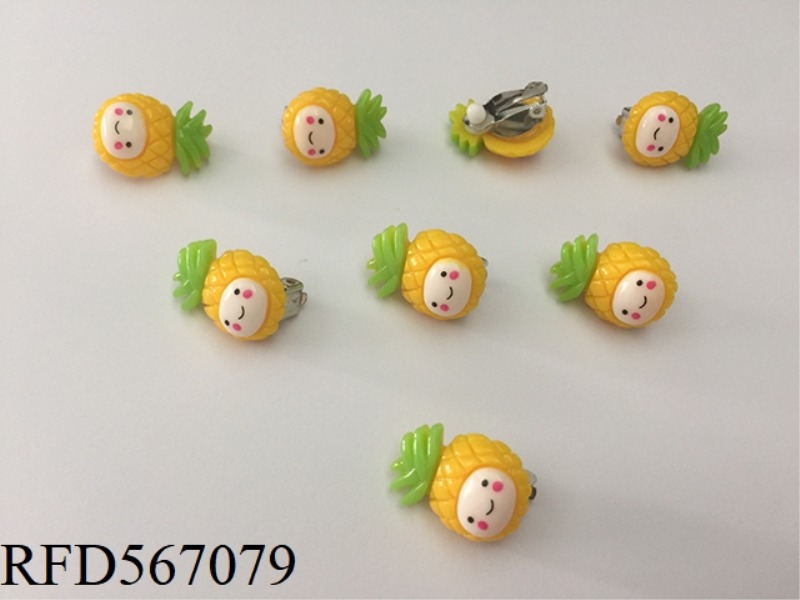 PINEAPPLE YELLOW EAR CLIPS