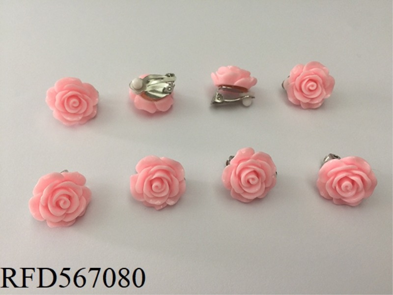 ROSE POWDER EAR CLIPS