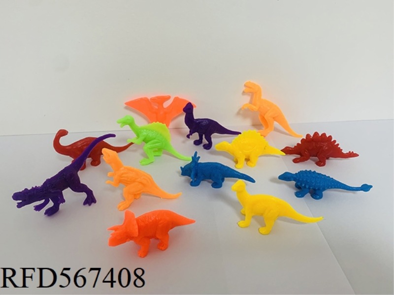 THIRTEEN SOLID DINOSAURS