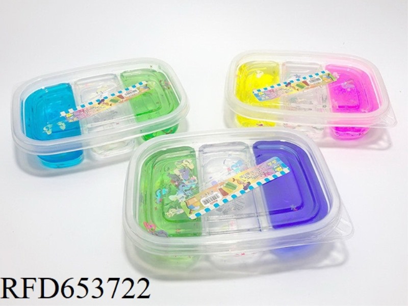 3 COLOR LARGE LUNCH BOX CRYSTAL CLAY