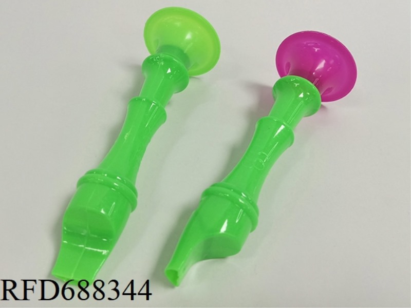 BLOW THE HORN WITH YOUR MOUTH