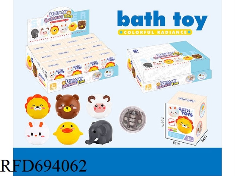 6 MIXED ANIMAL WATER PLAY LIGHTS
