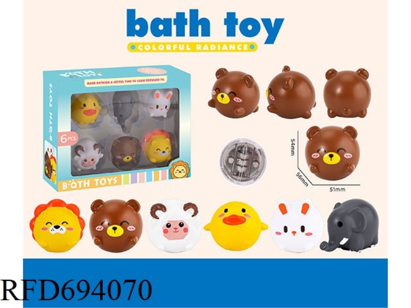 6 MIXED ANIMAL WATER PLAY LIGHTS