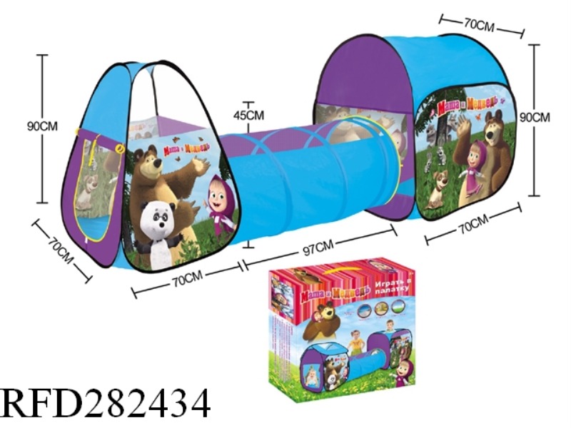 3 IN 1 MARTHA AND BEAR CHILDREN PLAY HOUSE FIT TUNNEL TUBE