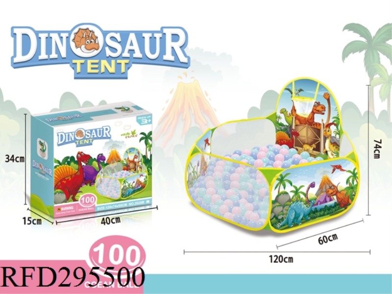 CARTOON DINOSAUR POND WITH SHOOT TENT WITH BALL(100PCS)