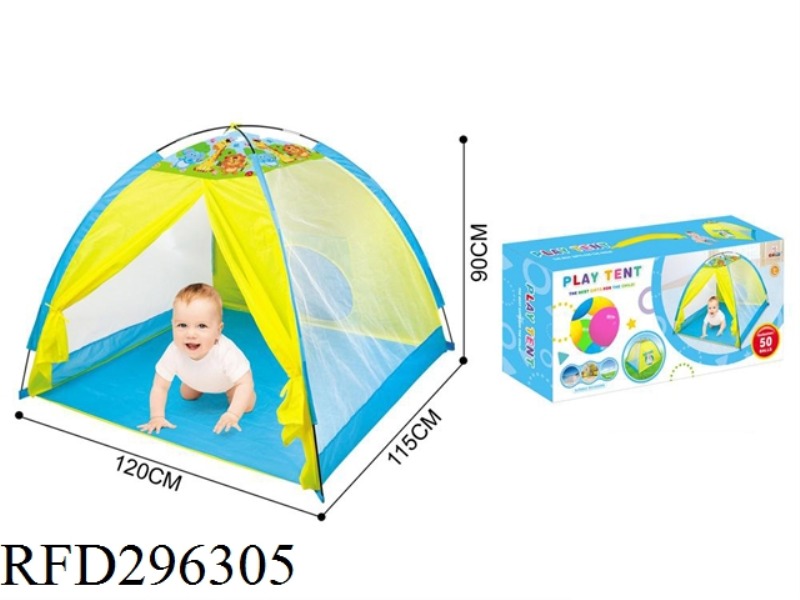 CARTOON HAPPY ZOO TENT HOUSE WITH 50PCS BALLS (FIBER TUBES)