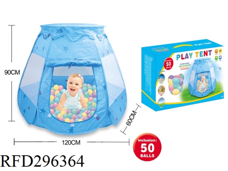 HEART-SHAPED SIX-SIDED TENT WITH 50PCS 5.5CM BALL