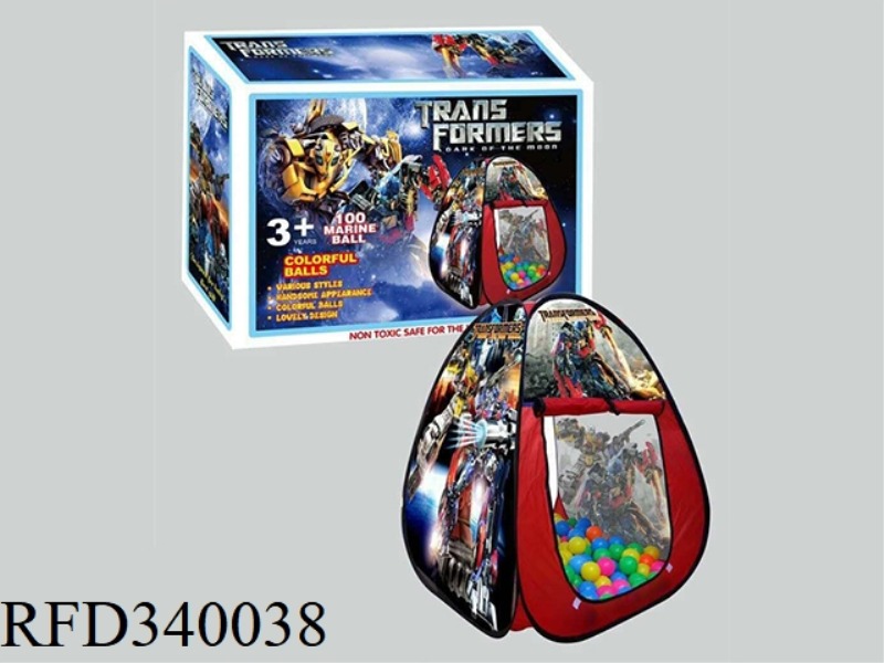 TRANSFORMERS TENT WITH 100 OCEAN BALLS