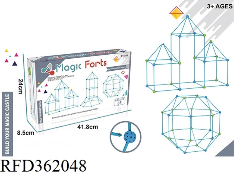 85PCS/DIY CASTLE BUILDING/PUZZLE DIY TENT