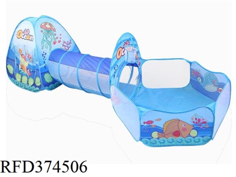 UNDERWATER WORLD CHILDREN TENT THREE SET OCEAN CARD TUNNEL TUNNEL THREE CHILDREN TENT GAME HOUSE
