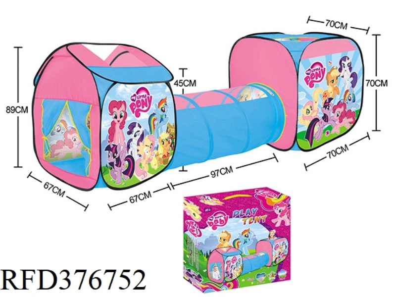 THREE-IN-ONE MY LITTLE PONY GAME HOUSE FITTED TUNNEL CLIMBING TUBE TENT