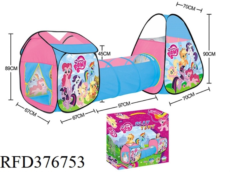 THREE-IN-ONE MY LITTLE PONY GAME HOUSE FITTED TUNNEL CLIMBING TUBE TENT