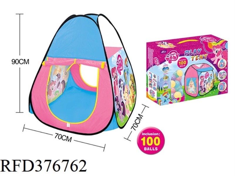 MY LITTLE PONY TENT WITH 100 OCEAN BALLS