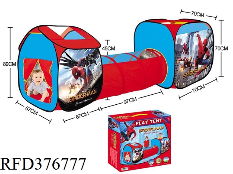 THREE-IN-ONE SPIDERMAN GAME HOUSE FITTED TUNNEL CLIMBING TUBE TENT