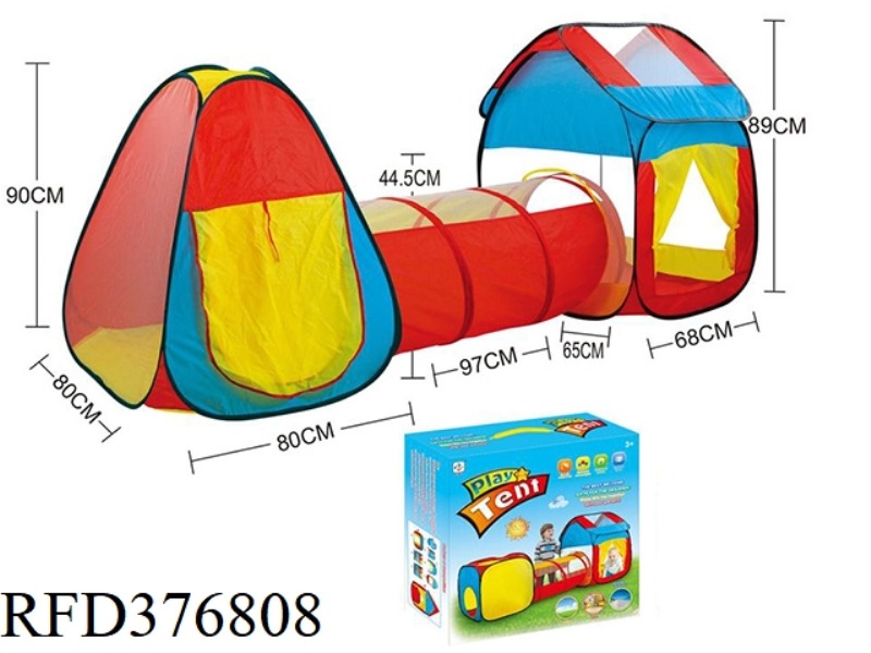 THREE-IN-ONE CHILDREN'S PLAY HOUSE FITTED TUNNEL CLIMBING TUBE TENT