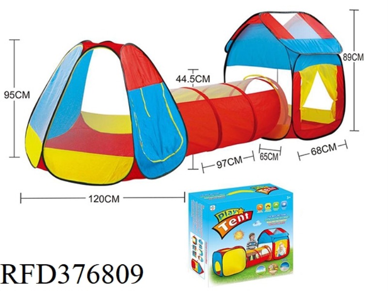 THREE-IN-ONE CHILDREN'S PLAY HOUSE FITTED TUNNEL CLIMBING TUBE TENT