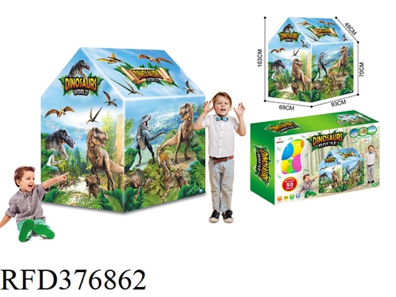 DINOSAUR WORLD CHILDREN'S TENT WITH 50 OCEAN BALLS