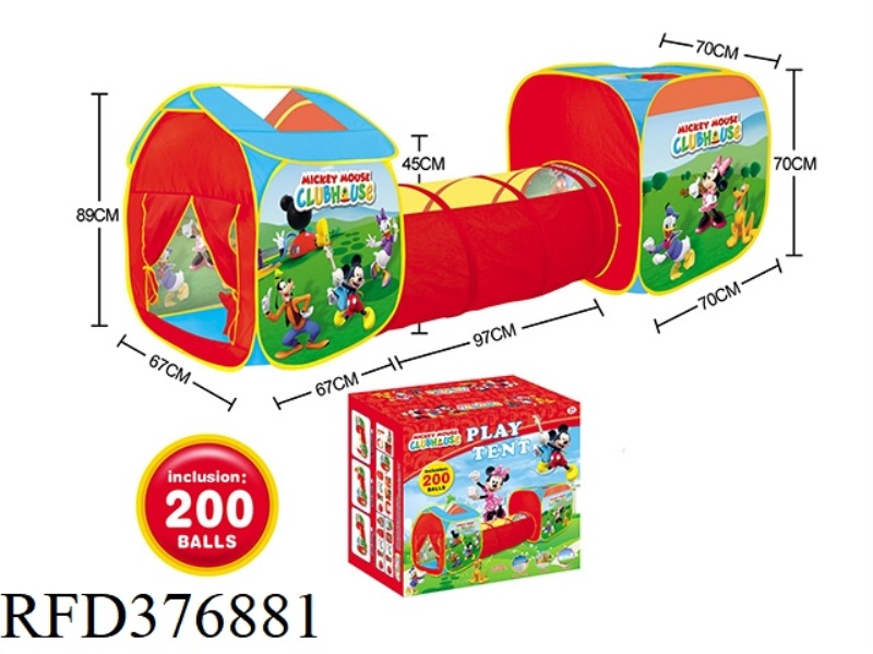 3 IN 1 DISNEY CHILDREN'S TENT WITH 200 6CM OCEAN BALLS