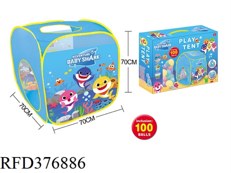 BABY SHARK GAME HOUSE WITH 100 5.5CM OCEAN BALLS