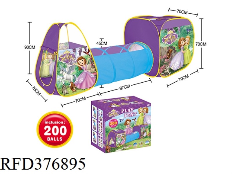 3 IN 1 SOFIA CHILDREN'S TENT WITH 200 6CM OCEAN BALLS