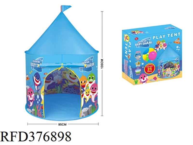 BABY SHARK TENT WITH 25 5.5CM OCEAN BALLS