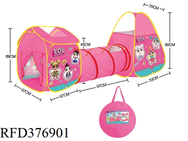 THREE-IN-ONE LOL SURPRISE DOLL GAME HOUSE FITTED TUNNEL CLIMBING TUBE TENT