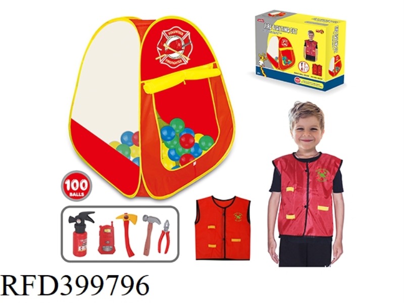 TENT FIRE SUIT WITH 100PCS MARINE BALL