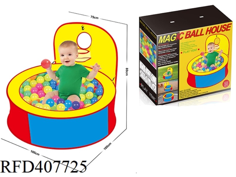 CHILDREN'S BALL POOL WITH 50 6 CM OCEAN BALLS