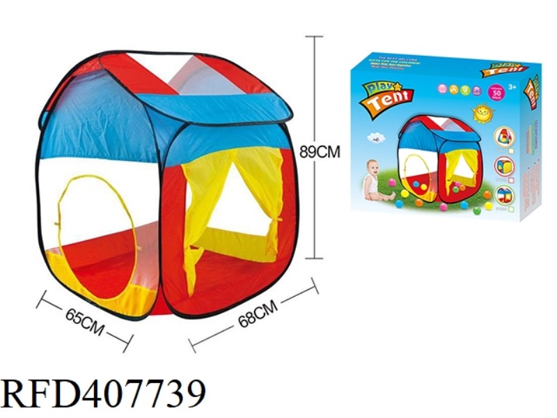 HOUSE CHILDREN'S TENT WITH 50 6 CM OCEAN BALLS