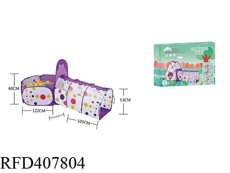 TWO-IN-ONE CHILDREN'S TENT WITH 80 6.0CM PARADISE BALLS