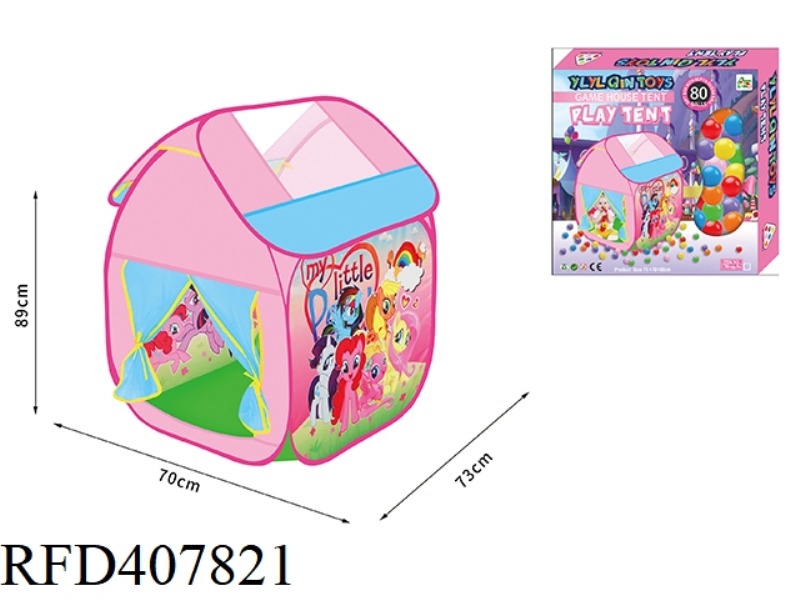 MY LITTLE PONY HOUSE + 80 BALLS