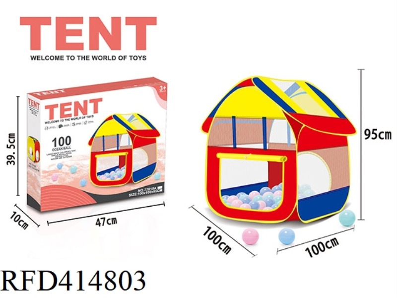 HOUSE TYPE TOY TENT WITH 100 BALLS