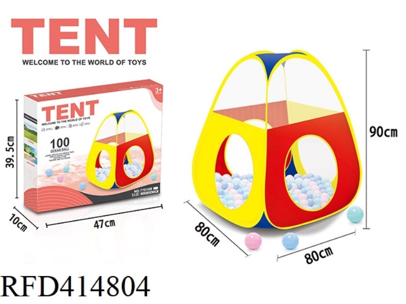 PYRAMID TOY TENT WITH 100 BALLS