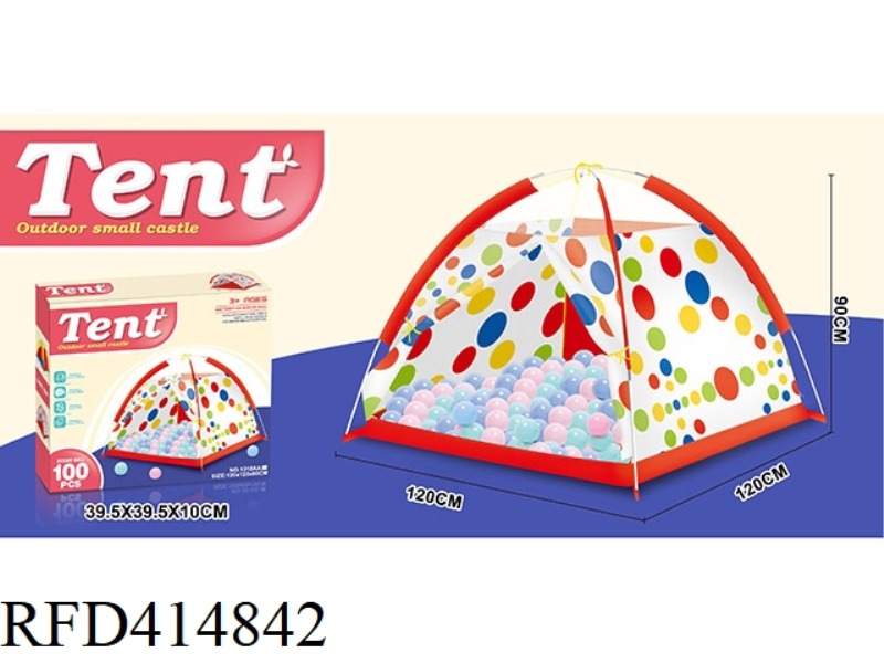 BEACH TOY FLOWER DOT TENT WITH 100 BALLS