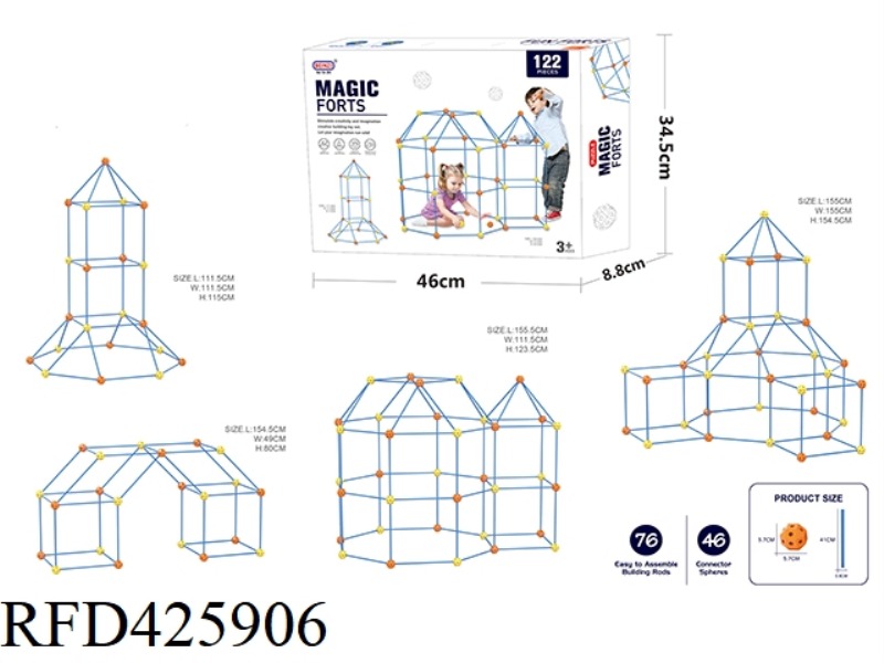 DIY CASTLE BUILDING / PUZZLE DIY TENT (122PCS)