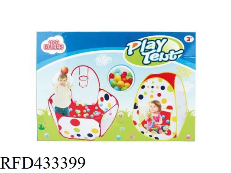 CHILDREN'S TENT (TRIANGLE) (WITH 100 BALLS) 6.8CM