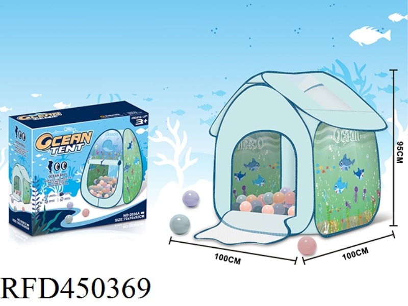 OCEAN HOUSE TOY TENT WITH 100 BALLS
