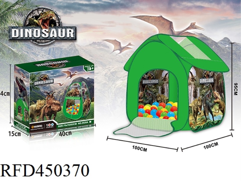SIMULATED DINOSAUR HOUSE TOY TENT WITH 100 BALLS