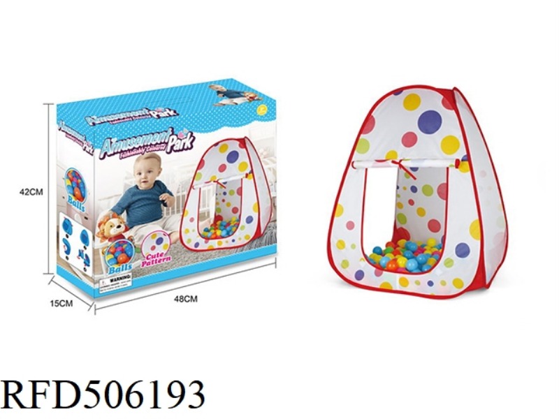 POLKA DOT CHILDREN'S TENT +100 OCEAN BALLS