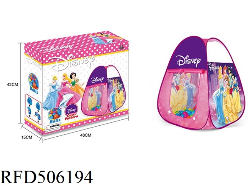 DISNEY PRINCESS CHILDREN'S TENT +100 OCEAN BALLS