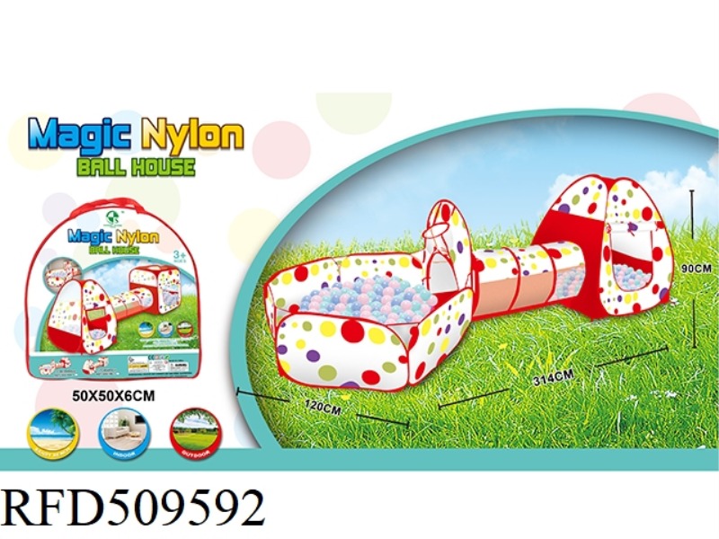 SPOTTED THREE-WAY TOY TENT