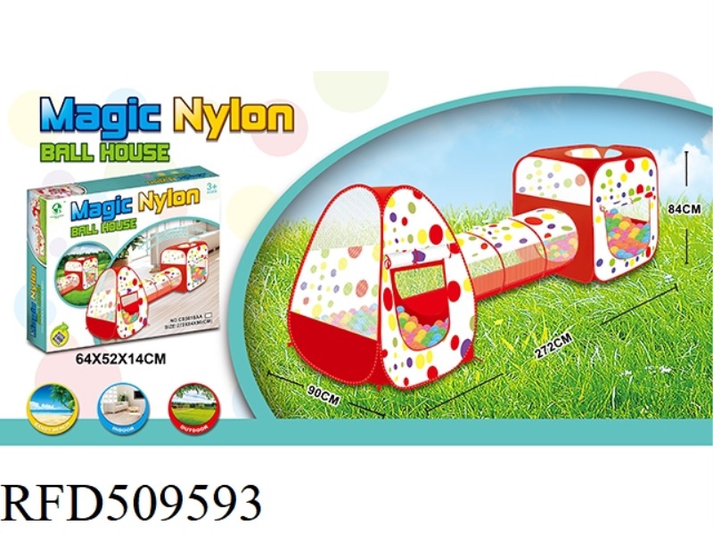 SPOTTED THREE-WAY TOY TENT