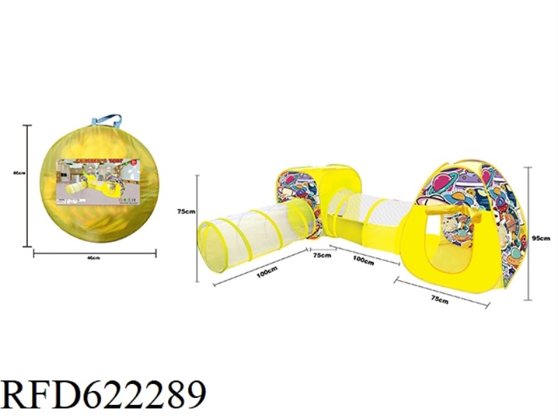 SPACE GRAFFITI CASTLE FOUR-PIECE TENT SET